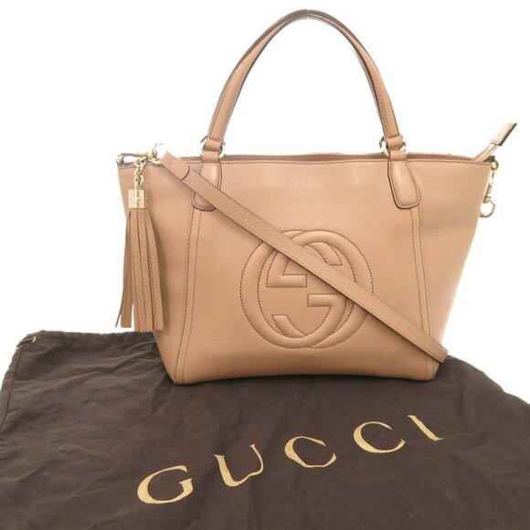 GUCCI Cream Leather Shoulder Bag - Picture 3 of 11
